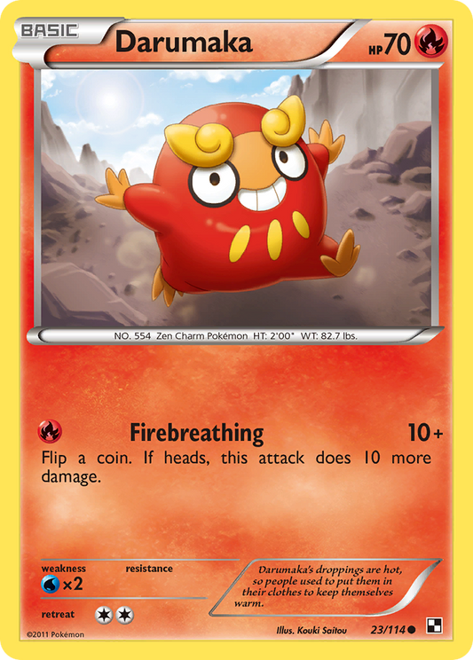 Darumaka 23/114 Common | Black & White | Pokemon Card