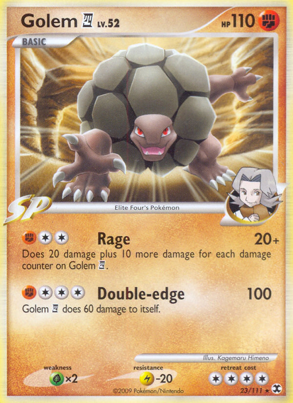 Golem E4 23/111 Rare | Rising Rivals | Pokemon Card
