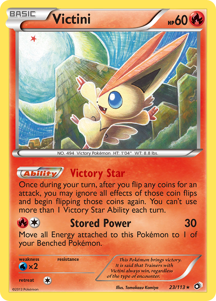 Victini 23/113 Rare Holo | Legendary Treasures | Pokemon Card