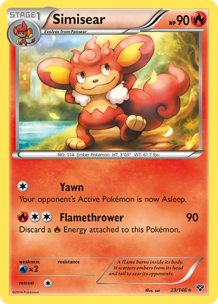 Simisear 23/146 Rare | XY | Pokemon Card