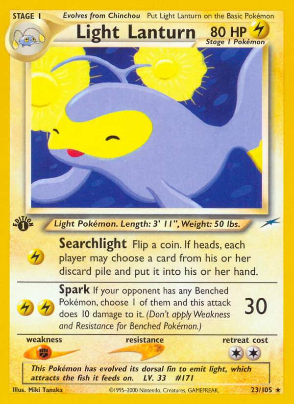 Light Lanturn 23/105 Rare | Neo Destiny | Pokemon Card