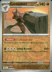 Conkeldurr 49/86 Reverse Holo | Black Bolt | Pokemon Card