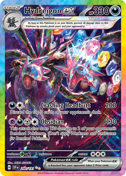 Hydreigon ex 240/191 Special Illustration Rare | Surging Sparks | Pokemon Card