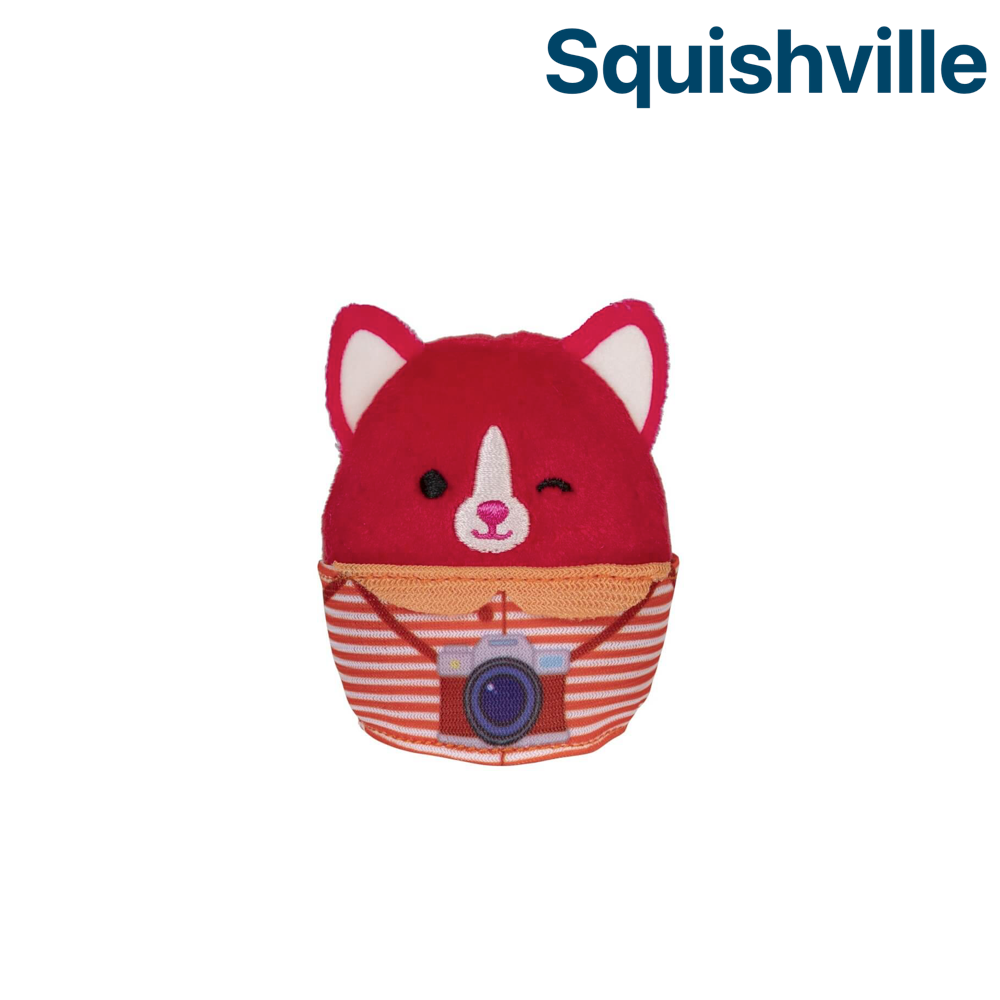 Gilly the Corgi Dog with Stripted Shirt ~ 2" Individual SERIES 10 Squishville by Squishmallows