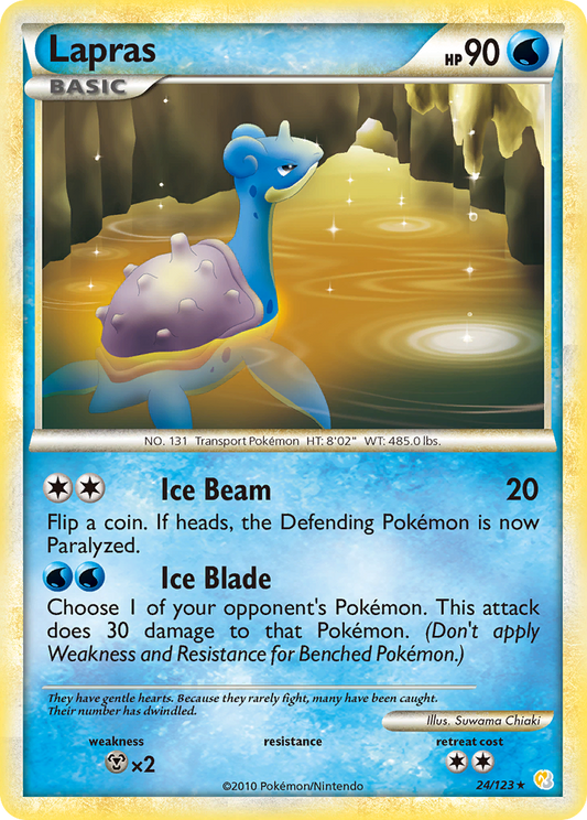 Lapras 24/123 Rare | HeartGold & SoulSilver | Pokemon Card