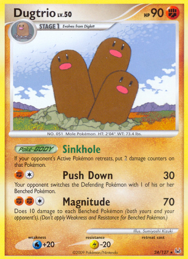 Dugtrio 24/127 Rare | Platinum | Pokemon Card