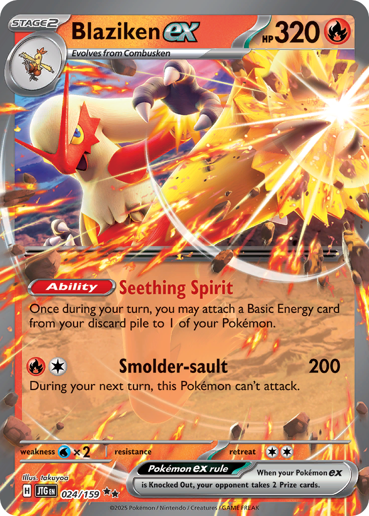 Blaziken ex 24/159 Double Rare | Journey Together | Pokemon Card
