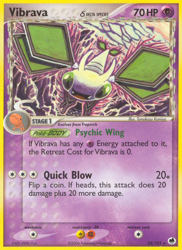 Vibrava δ 24/101 Rare | Dragon Frontiers | Pokemon Card