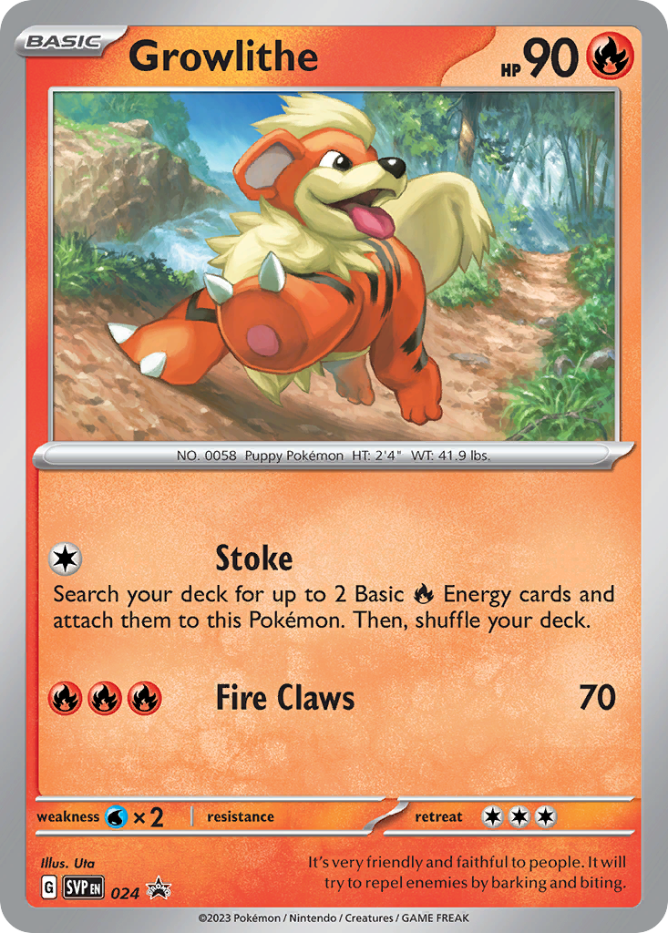 Growlithe #24 Promo | Scarlet & Violet Black Star Promos | Pokemon Card