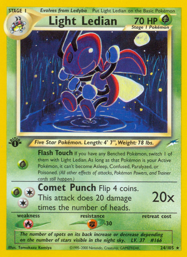 Light Ledian 24/105 Rare | Neo Destiny | Pokemon Card