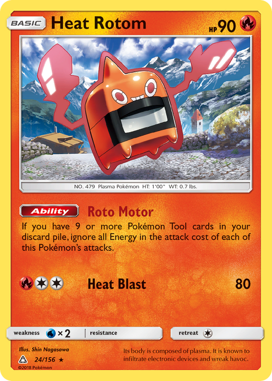 Heat Rotom 24/156 Rare | Ultra Prism | Pokemon Card