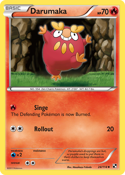 Darumaka 24/114 Uncommon | Black & White | Pokemon Card