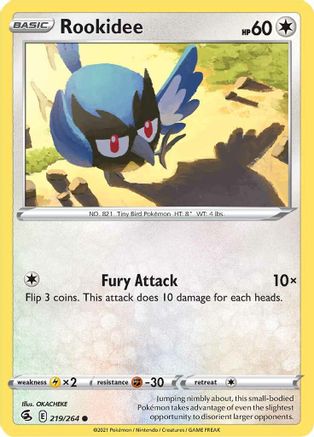 Rookidee 219/264 Reverse Holo | Fusion Strike | Pokemon Card