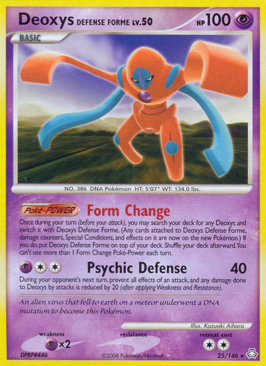 Deoxys Defense Forme 25/146 Rare | Legends Awakened | Pokemon Card