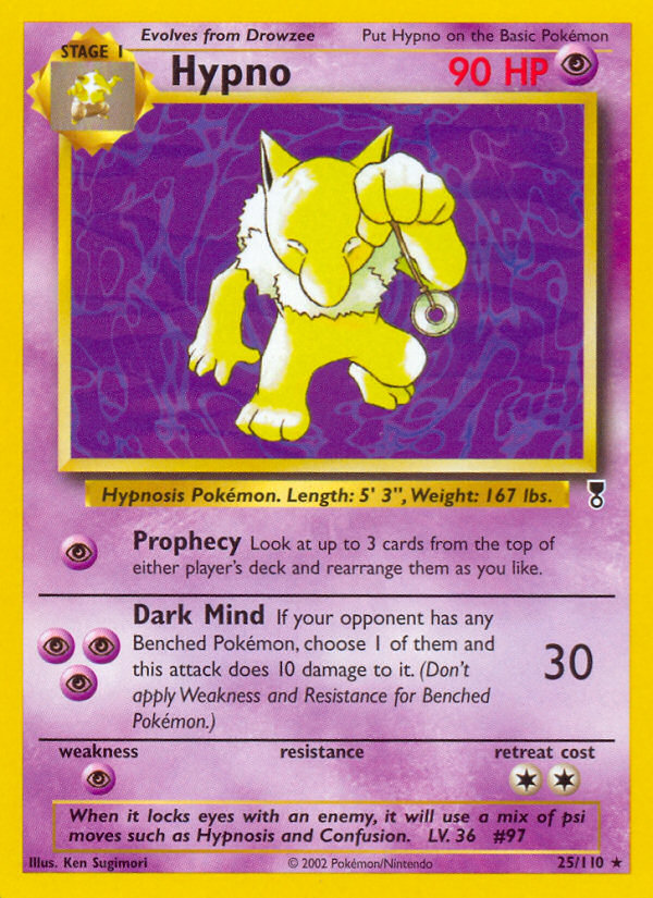 Hypno 25/110 Rare | Legendary Collection | Pokemon Card