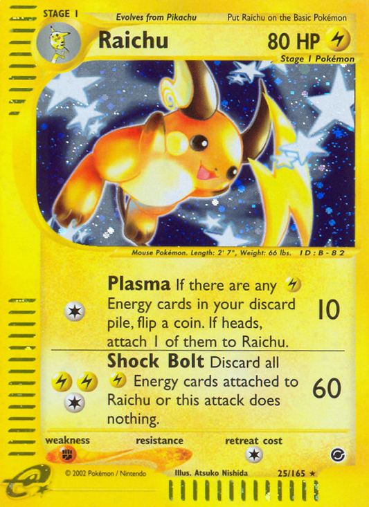 Raichu 25/165 Rare Holo | Expedition Base Set | Pokemon Card