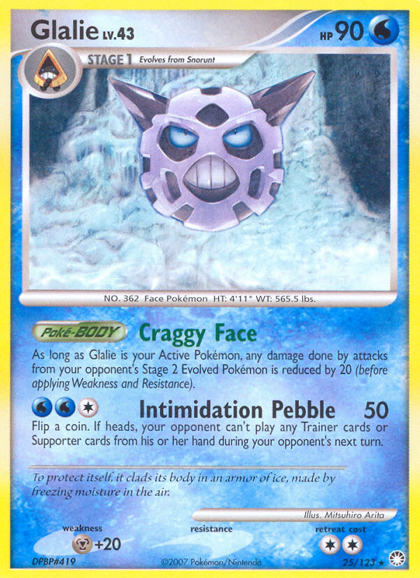 Glalie 25/123 Rare | Mysterious Treasures | Pokemon Card