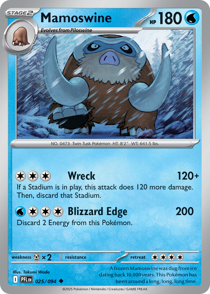 Mamoswine 25/94 Uncommon | Phantasmal Flames | Pokemon Card