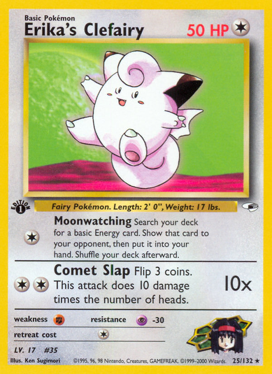 Erika's Clefairy 25/132 Rare | Gym Heroes | Pokemon Card