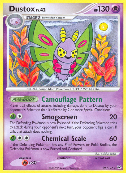 Dustox 25/127 Rare | Platinum | Pokemon Card