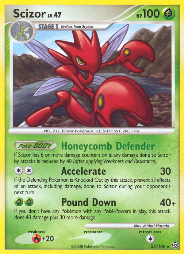 Scizor 25/100 Rare | Stormfront | Pokemon Card