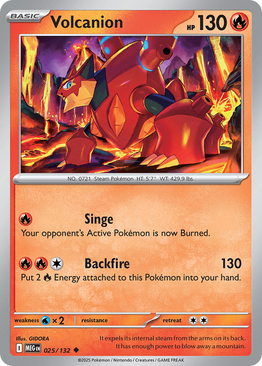 Volcanion 25/132 Uncommon | Mega Evolution | Pokemon Card