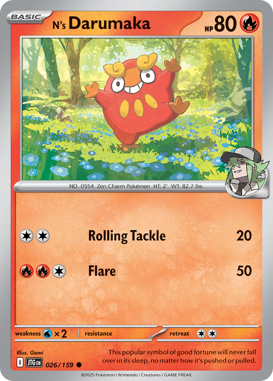 N's Darumaka 26/159 Common | Journey Together | Pokemon Card