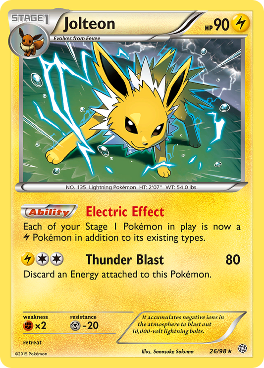 Jolteon 26/98 Rare Holo | Ancient Origins | Pokemon Card