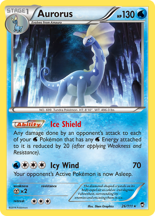 Aurorus 26/111 Rare | Furious Fists | Pokemon Card