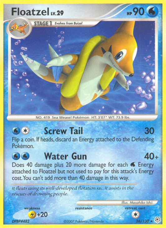 Floatzel 26/130 Rare | Diamond & Pearl | Pokemon Card