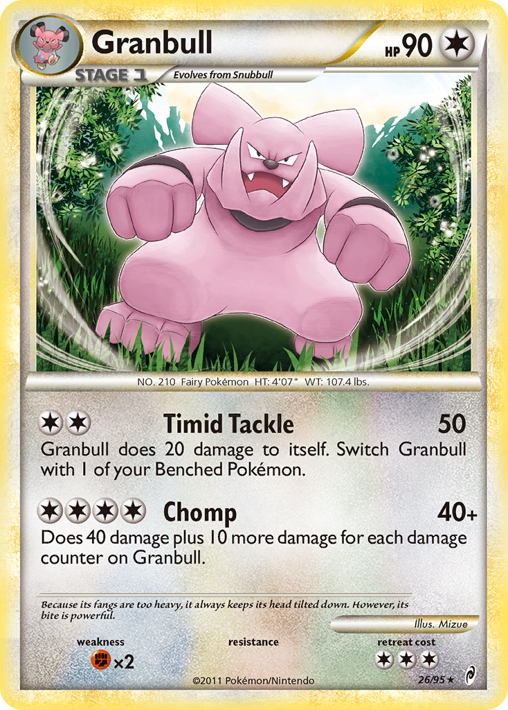 Granbull 26/95 Rare | Call of Legends | Pokemon Card