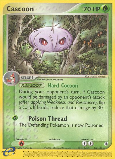 Cascoon 26/109 Uncommon | Ruby & Sapphire | Pokemon Card
