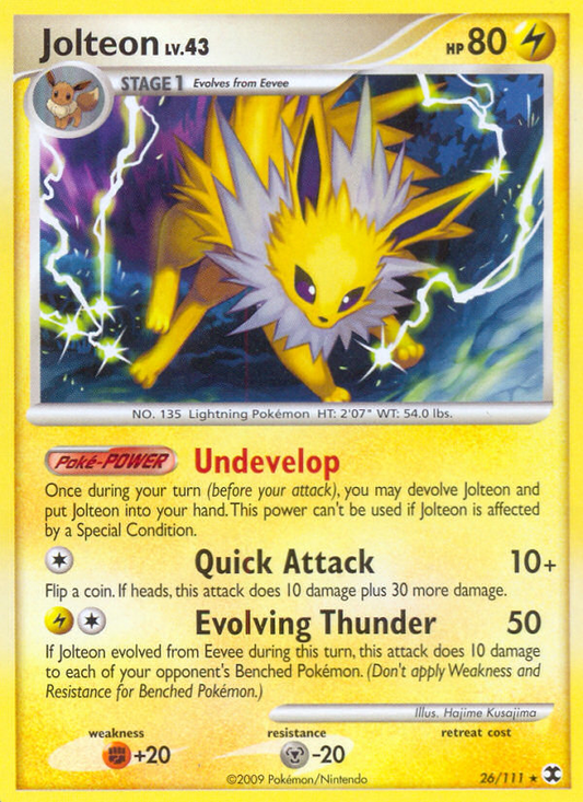 Jolteon 26/111 Rare | Rising Rivals | Pokemon Card