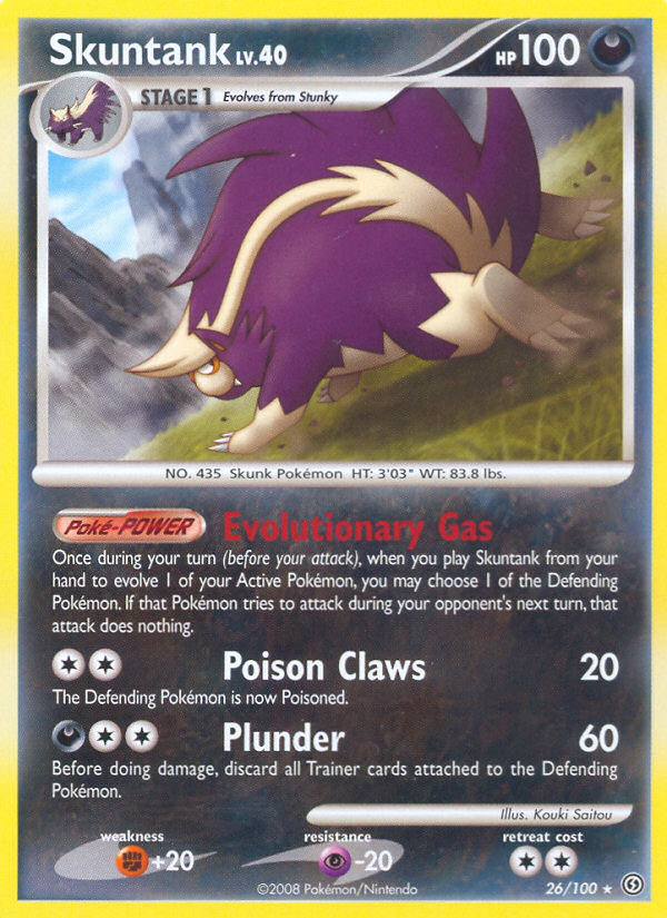 Skuntank 26/100 Rare | Stormfront | Pokemon Card
