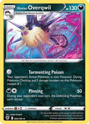 Hisuian Overqwil 90/189 Reverse Holo | Astral Radiance | Pokemon Card