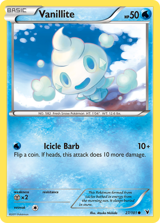 Vanillite 27/101 Common | Noble Victories | Pokemon Card