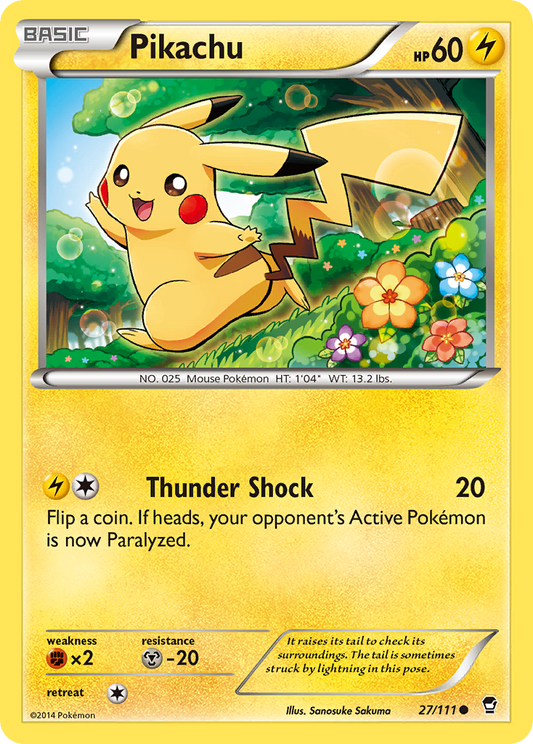 Pikachu 27/111 Common | Furious Fists | Pokemon Card