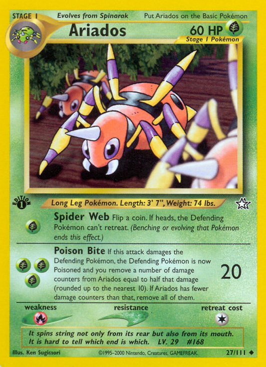 Ariados 27/111 Uncommon | Neo Genesis | Pokemon Card