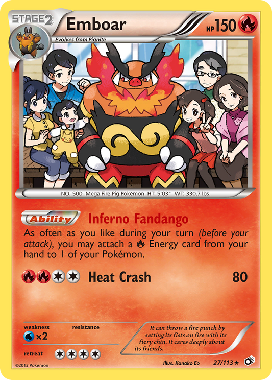 Emboar 27/113 Rare Holo | Legendary Treasures | Pokemon Card