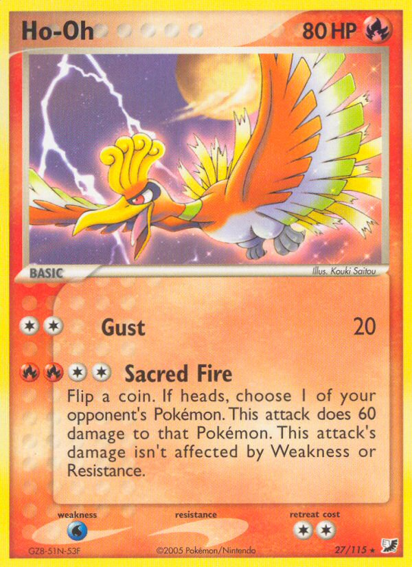 Ho-Oh 27/115 Rare | Unseen Forces | Pokemon Card