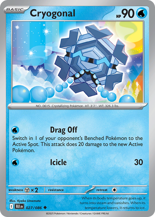 Cryogonal 27/86 Uncommon | Black Bolt | Pokemon Card