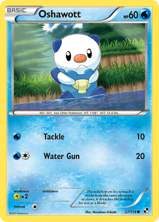 Oshawott 27/114 Common | Black & White | Pokemon Card
