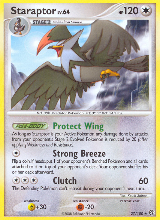 Staraptor 27/100 Rare | Stormfront | Pokemon Card