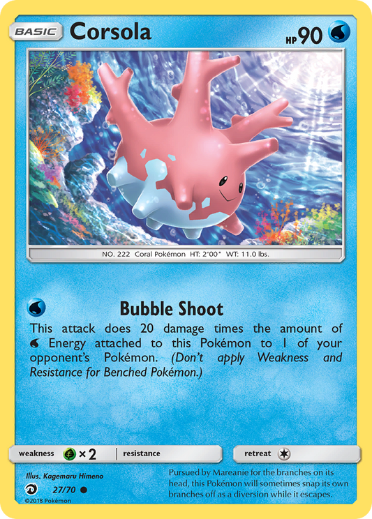 Corsola 27/70 Common | Dragon Majesty | Pokemon Card
