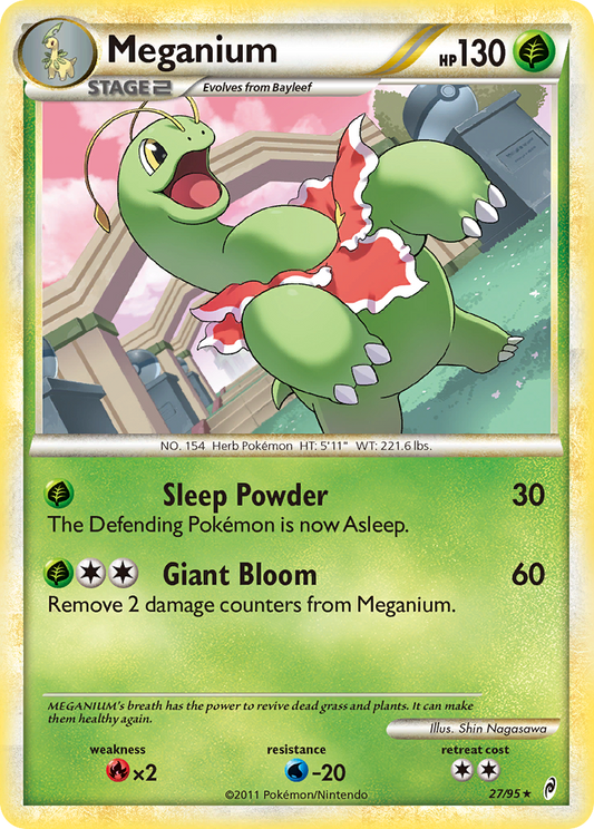 Meganium 27/95 Rare | Call of Legends | Pokemon Card