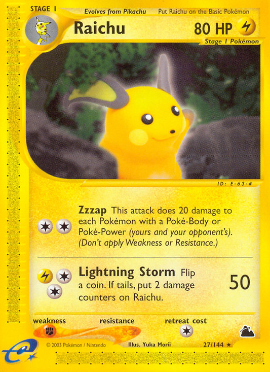 Raichu 27/144 Rare | Skyridge | Pokemon Card