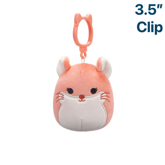 Erica the Orange Chinchilla ~ 3.5" Clip On Squishmallow Plush