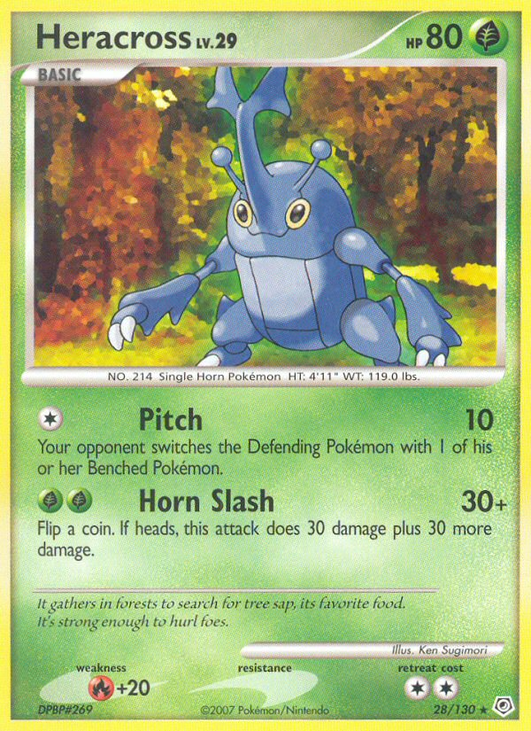 Heracross 28/130 Rare | Diamond & Pearl | Pokemon Card
