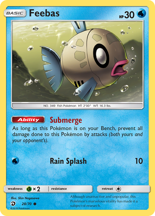 Feebas 28/70 Common | Dragon Majesty | Pokemon Card
