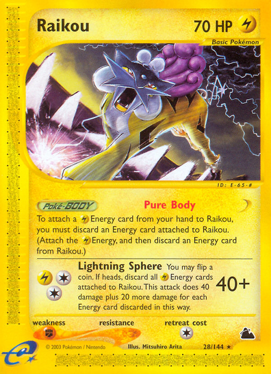 Raikou 28/144 Rare | Skyridge | Pokemon Card